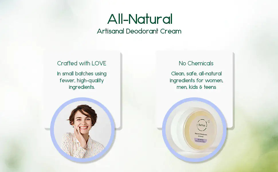 Vegan natural deodorant cream