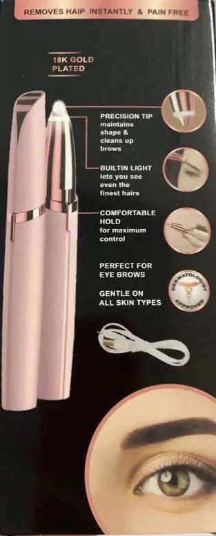 Rechargeable eyebrow hair remover