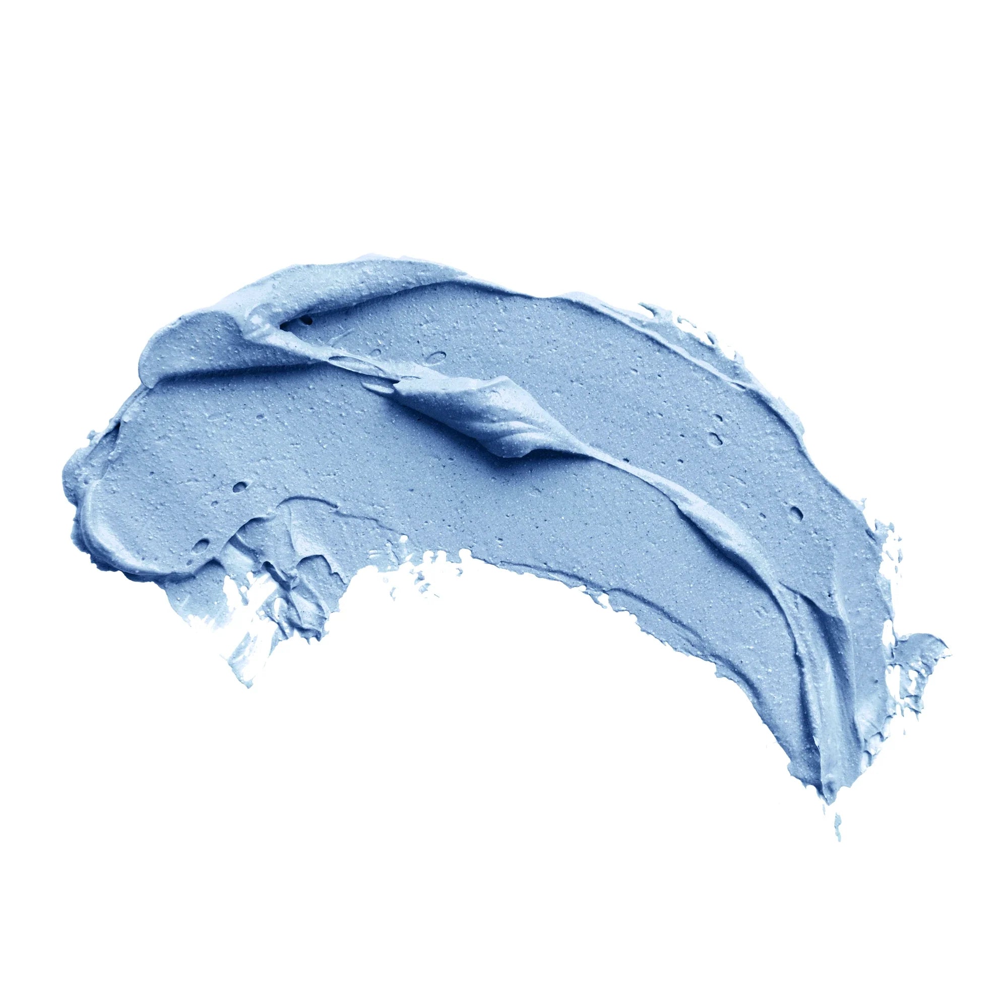 Blue clay texture from exfoliating clay mask for sensitive skin