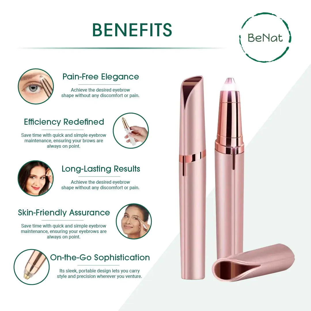 Rechargeable eyebrow hair remover