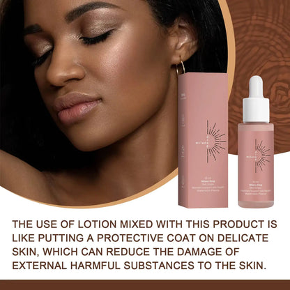Model applying Sun-Kissed Bronzing Serum Drops for radiant glow